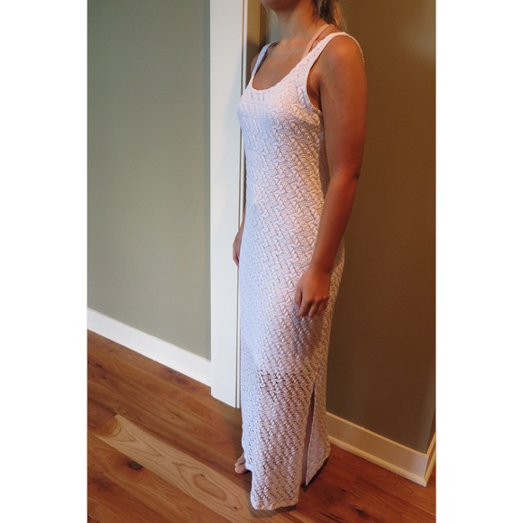 white maxi tank dress